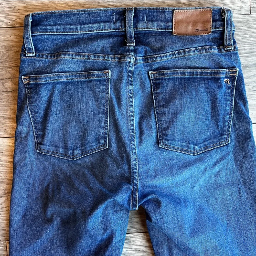 Madewell Women’s Distressed 9” High Rise Skinny Jeans Dark Medium Wash Size 28